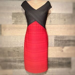 🆕JOSEPH RIBKOFF black and red sheath dress